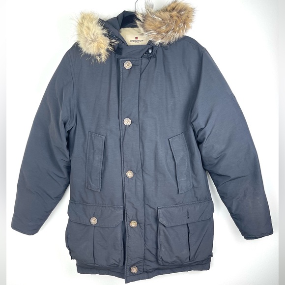Woolrich Arctic Parka Jacket, Men’s Small, Goose Down Fill, Coyote Fur Hood, GUC - Picture 5 of 16